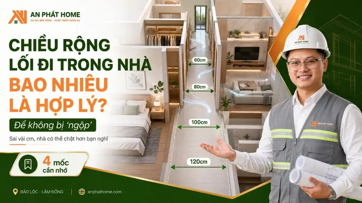 Chiều Rộng Lối Đi Trong Nhà Bao Nhiêu Là Hợp Lý Để Không Bị “Ngộp”?