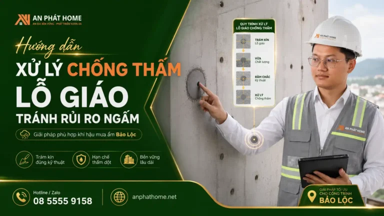 Hướng dẫn xử lý chống thấm lỗ giáo tránh rủi ro ngấm