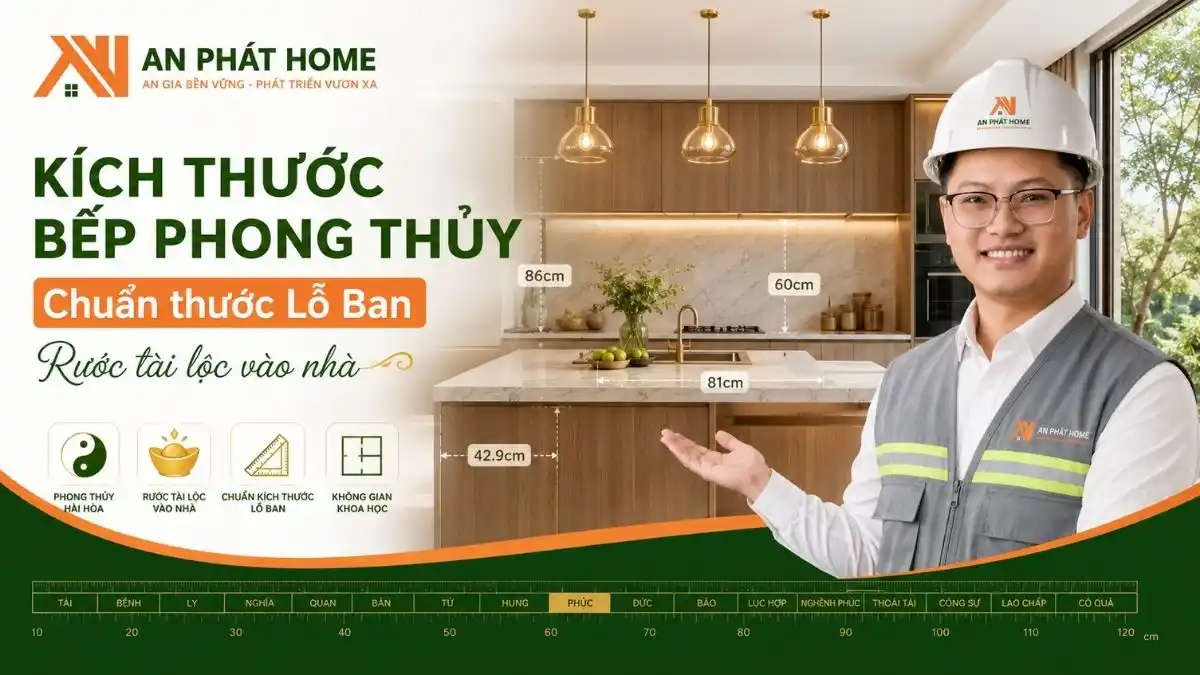 Kích Thước Bếp Phong Thủy Chuẩn Thước Lỗ Ban Rước Tài Lộc Vào Nhà