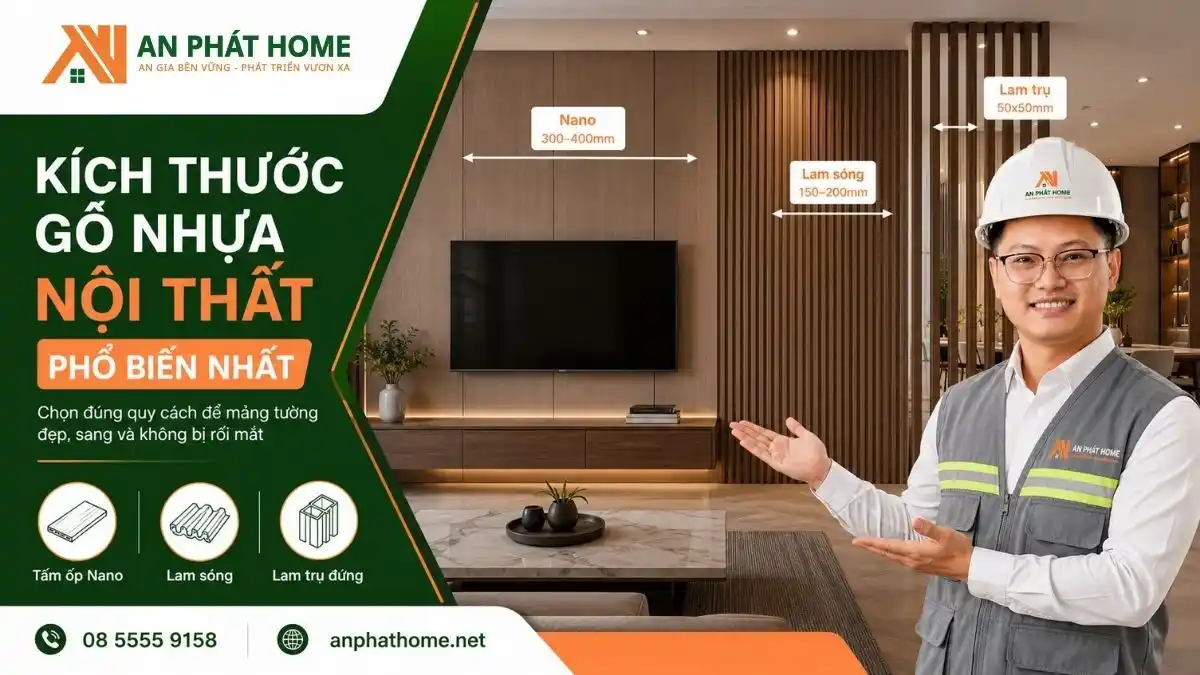 Các Kích Thước Gỗ Nhựa Nội Thất & Thanh Lam Trang Trí Phổ Biến Nhất