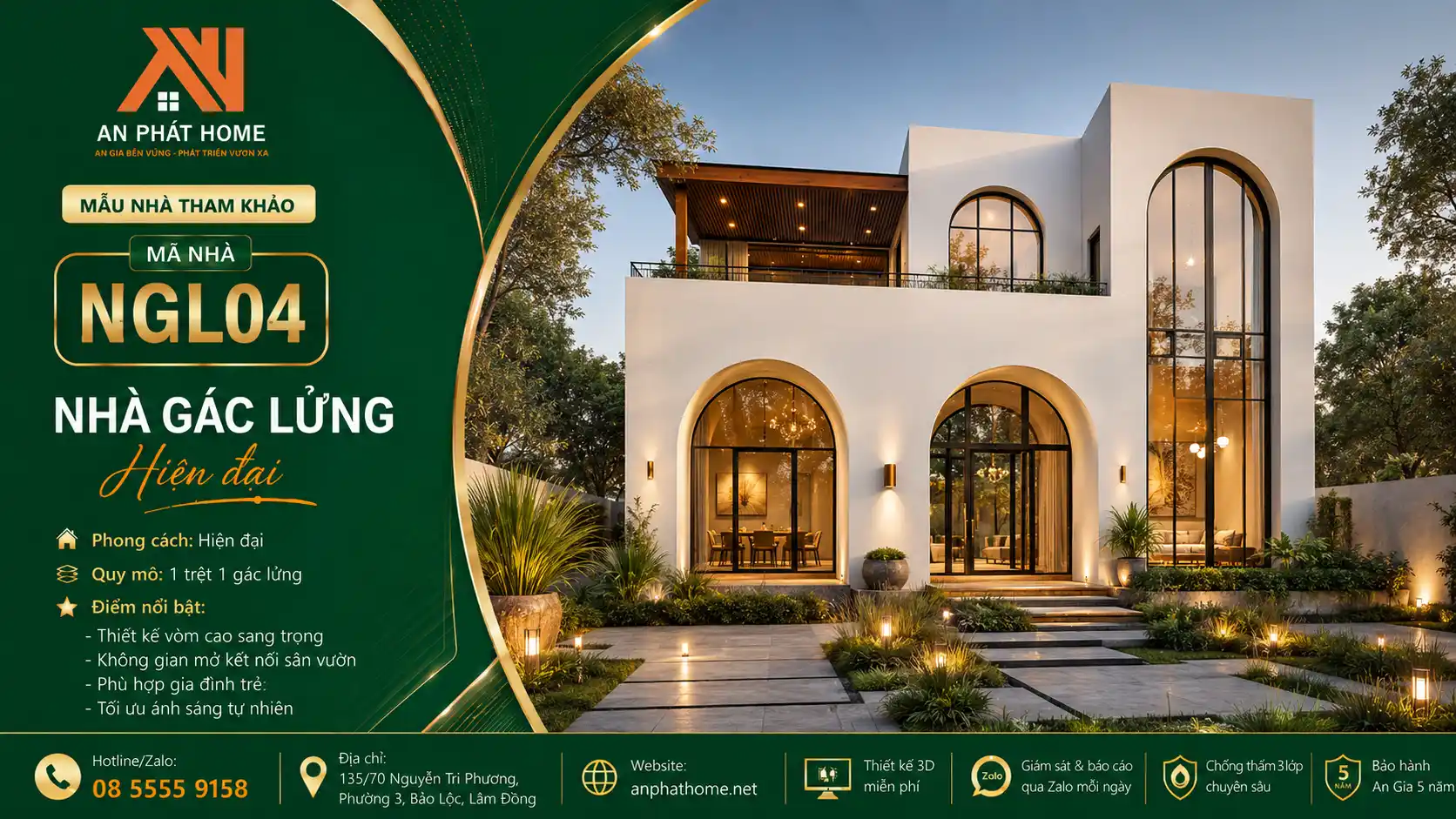 Mẫu nhà gác lửng MGL04