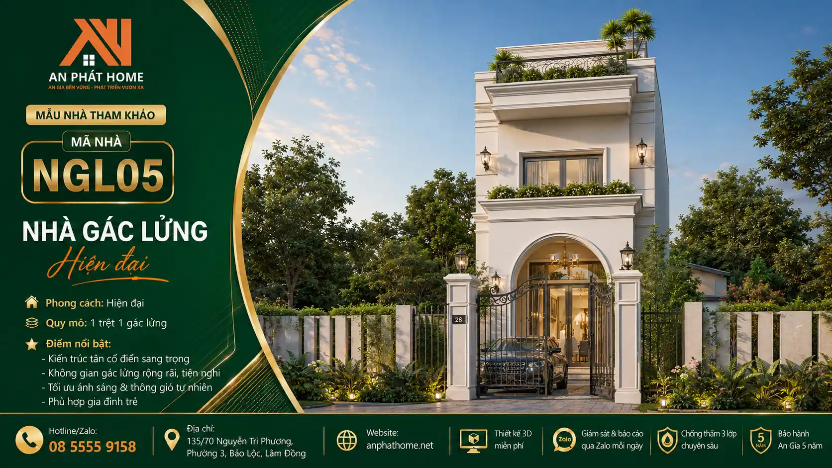 Mẫu nhà gác lửng MGL05