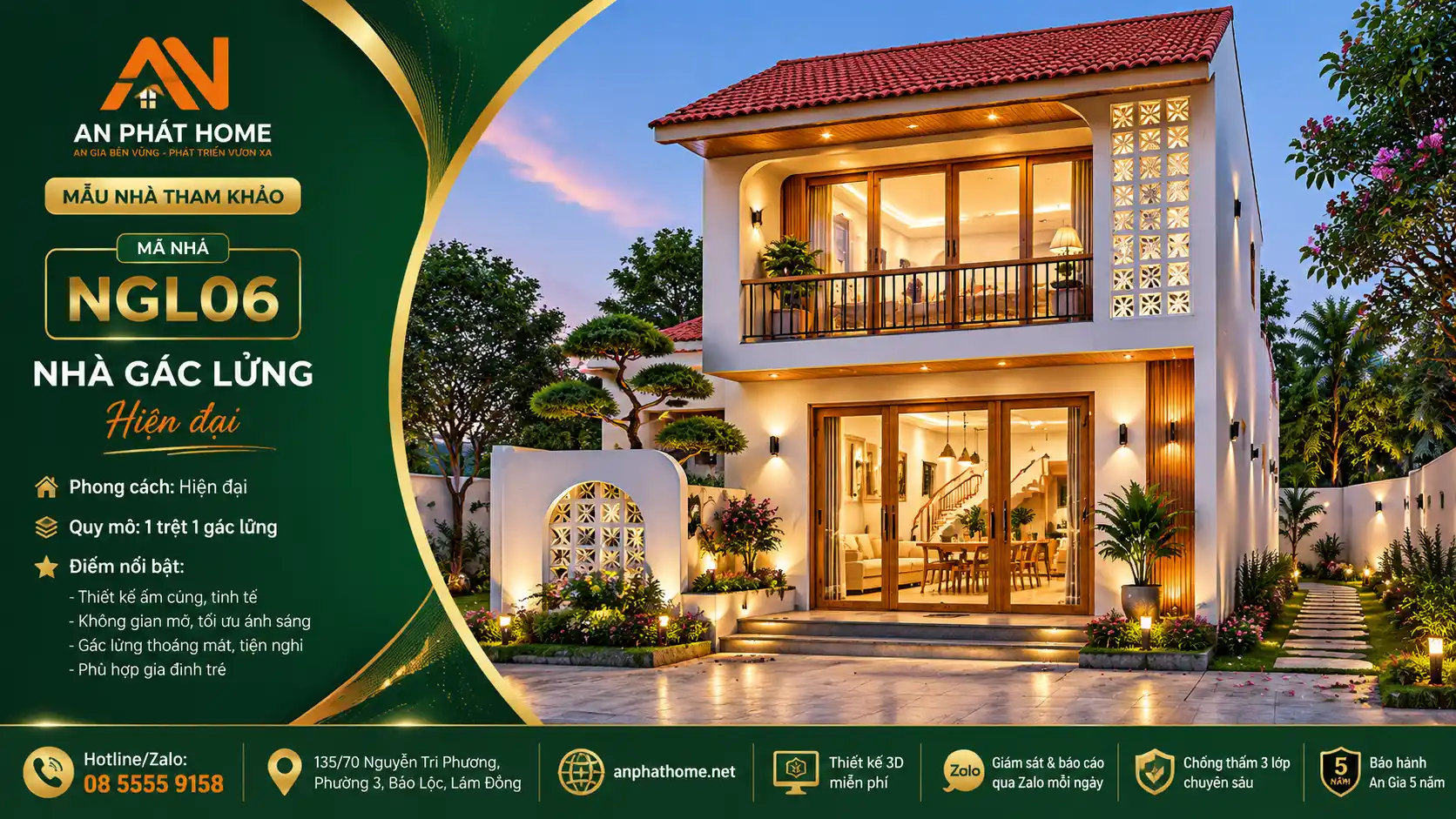 Mẫu nhà gác lửng MGL06