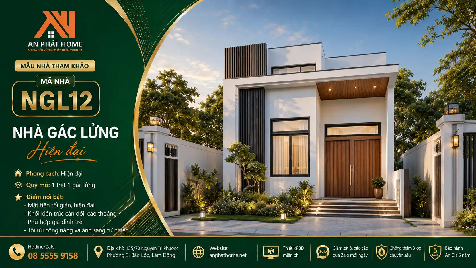Mẫu nhà gác lửng MGL12