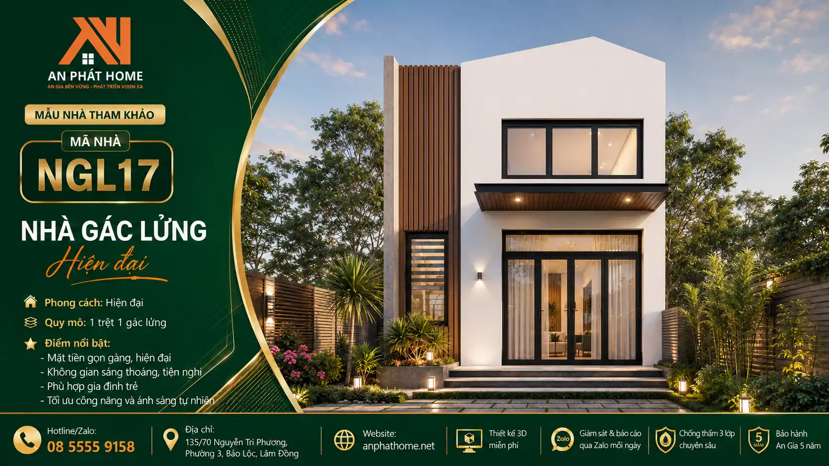 Mẫu nhà gác lửng MGL17