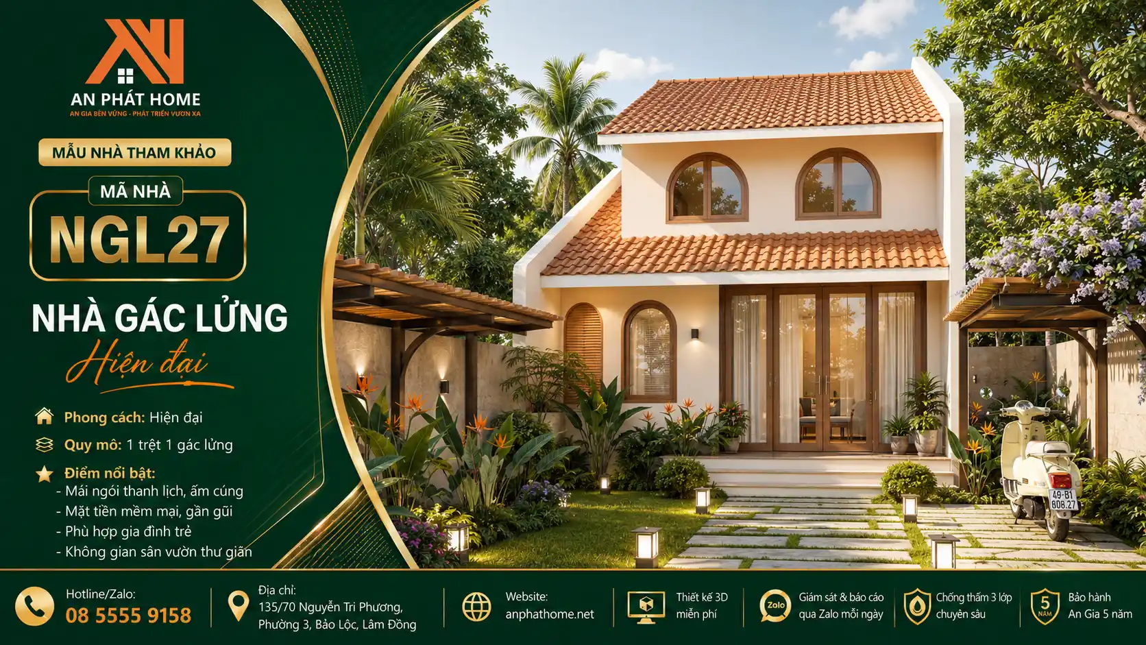 Mẫu nhà gác lửng MGL27