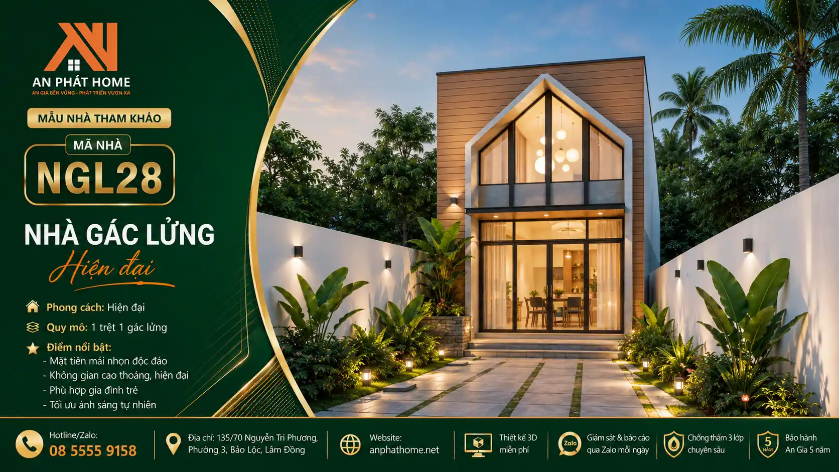 Mẫu nhà gác lửng MGL28