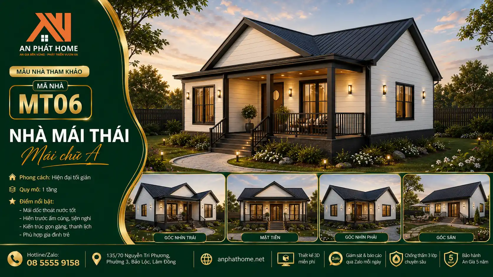 Mẫu nhà mái Thái MT06