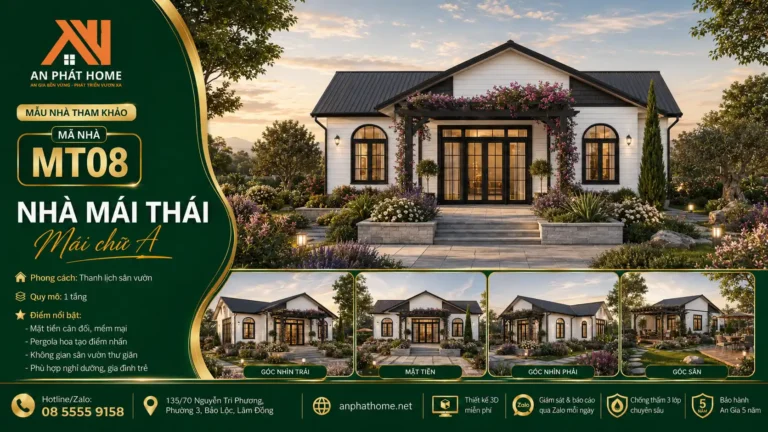 Mẫu nhà mái Thái MT08