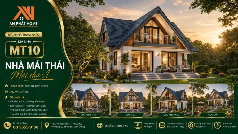 Mẫu nhà mái Thái MT10