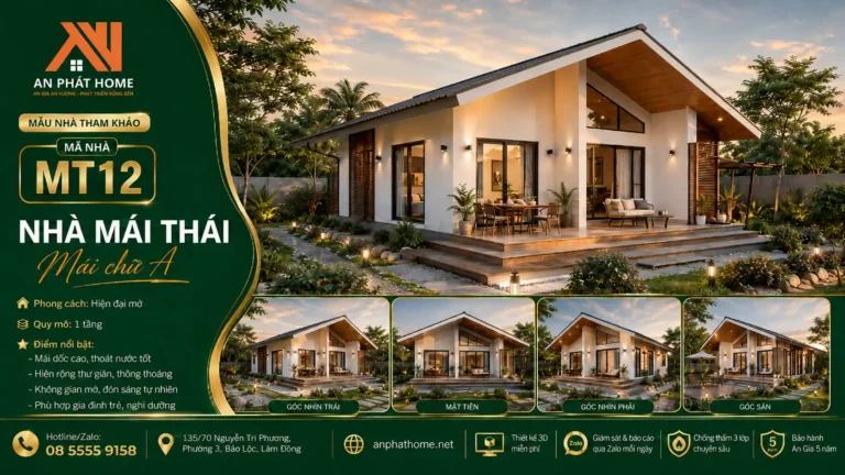 Mẫu nhà mái Thái MT12