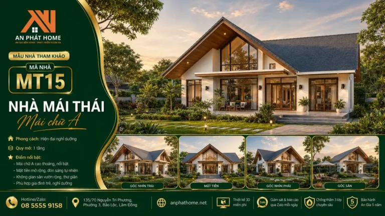 Mẫu nhà mái Thái MT15