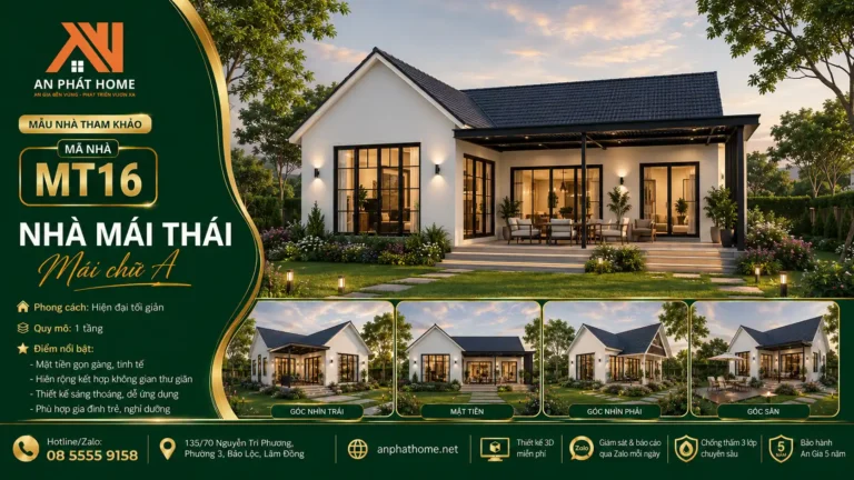 Mẫu nhà mái Thái MT16