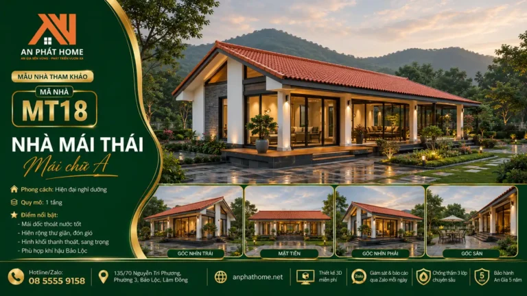 Mẫu nhà mái Thái MT18