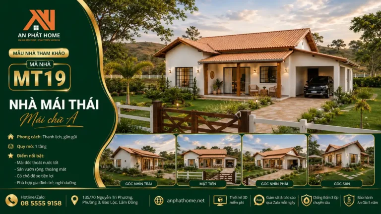Mẫu nhà mái Thái MT19