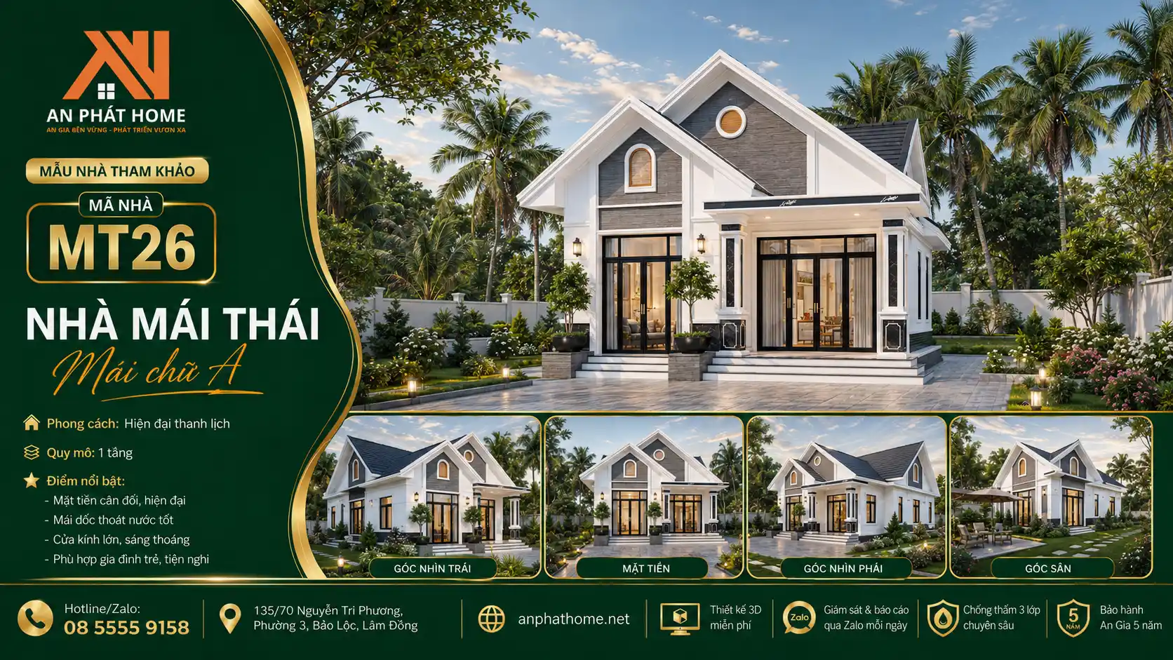 Mẫu nhà mái Thái MT26