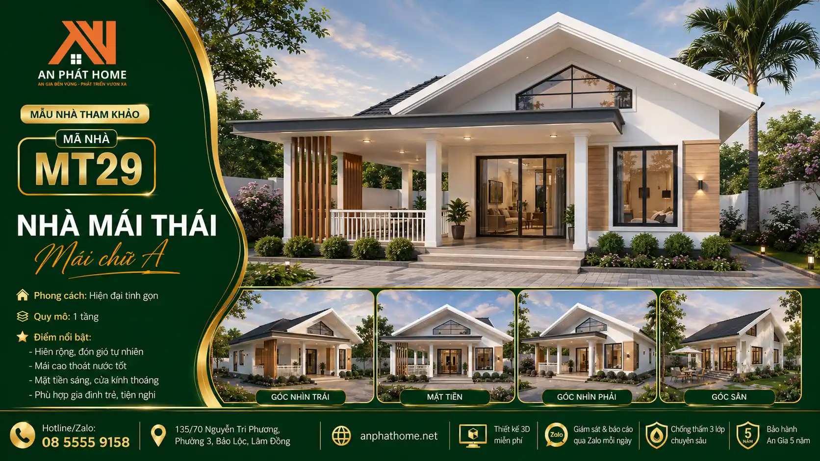 Mẫu nhà mái Thái MT29