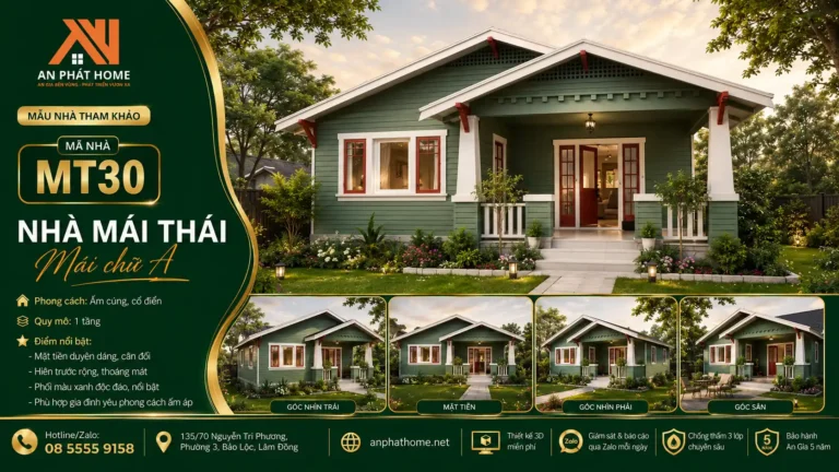 Mẫu nhà mái Thái MT30