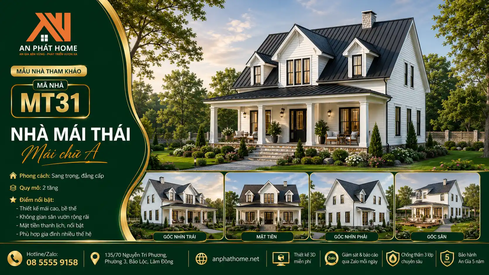 Mẫu nhà mái Thái MT31