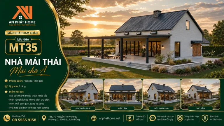 Mẫu nhà mái Thái MT35