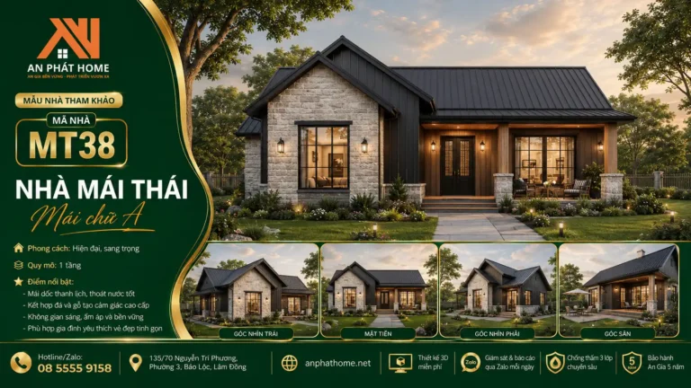 Mẫu nhà mái Thái MT38