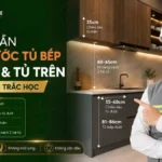 Quy chuẩn kích thước tủ bếp trên và dưới