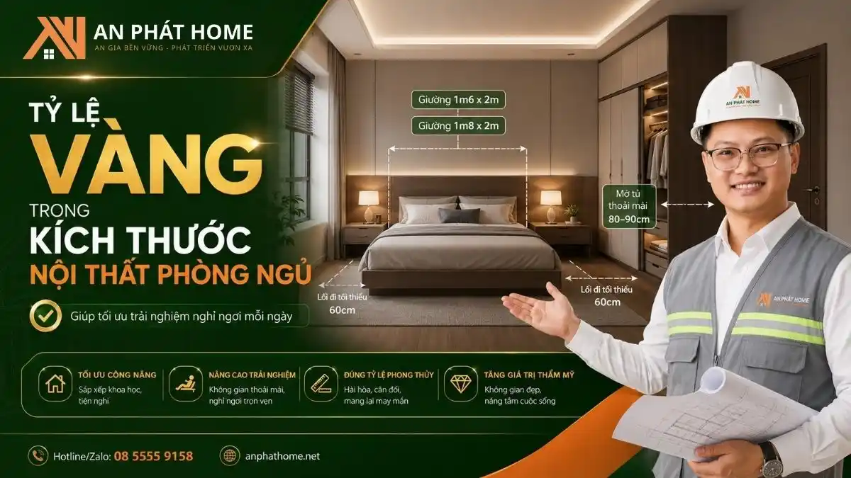 Tỷ Lệ Vàng Trong Kích Thước Nội Thất Phòng Ngủ Giúp Tối Ưu Trải Nghiệm