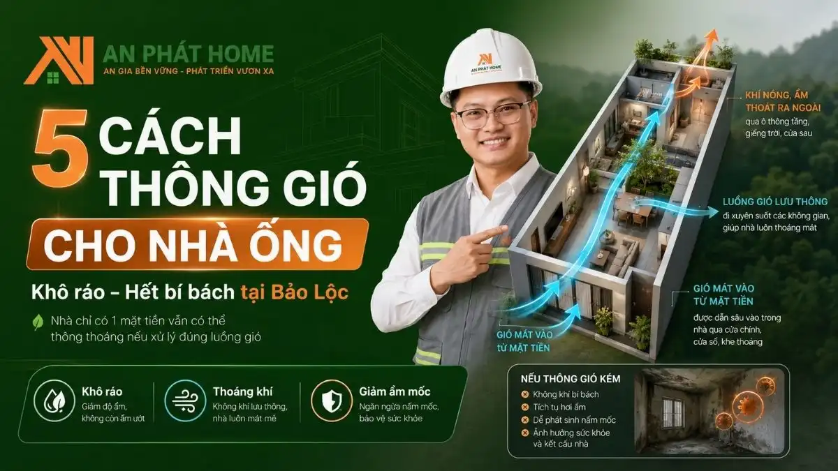 5 cách thông gió cho nhà ống hiệu quả cao