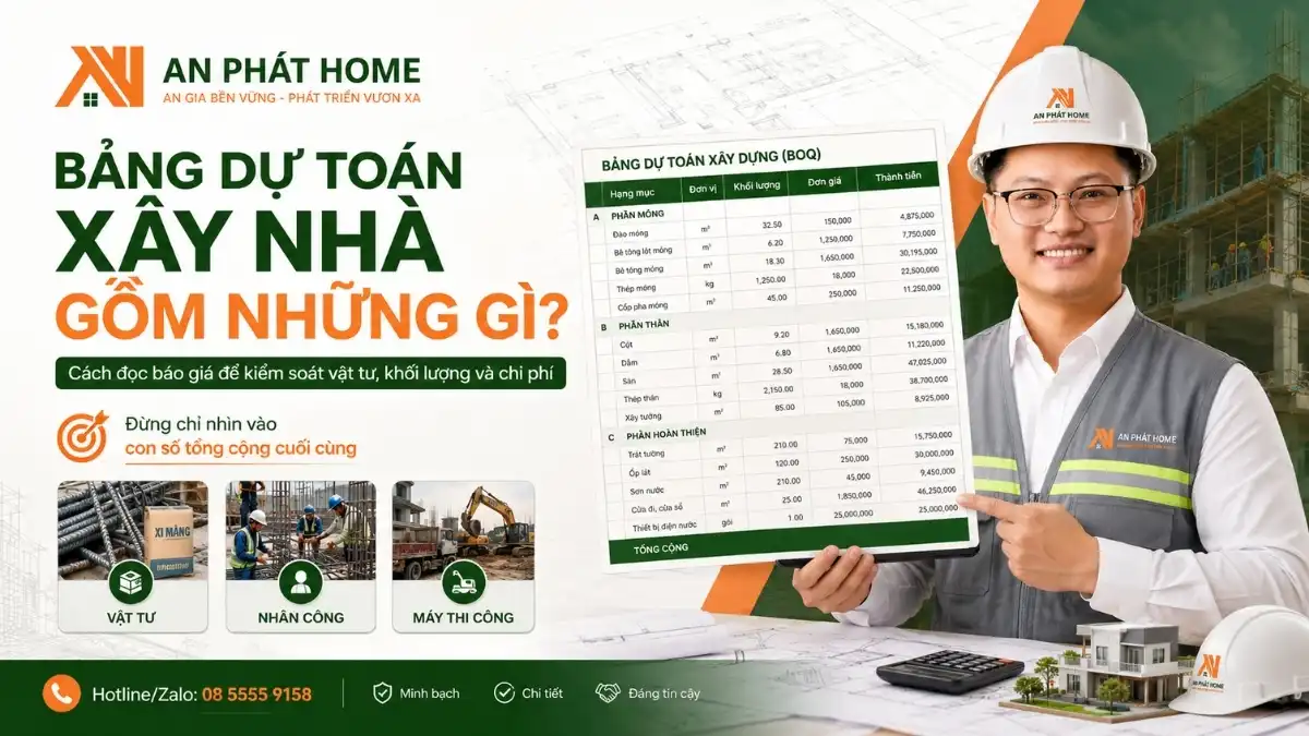 Bảng dự toán xây nhà cần thiết gồm những gì