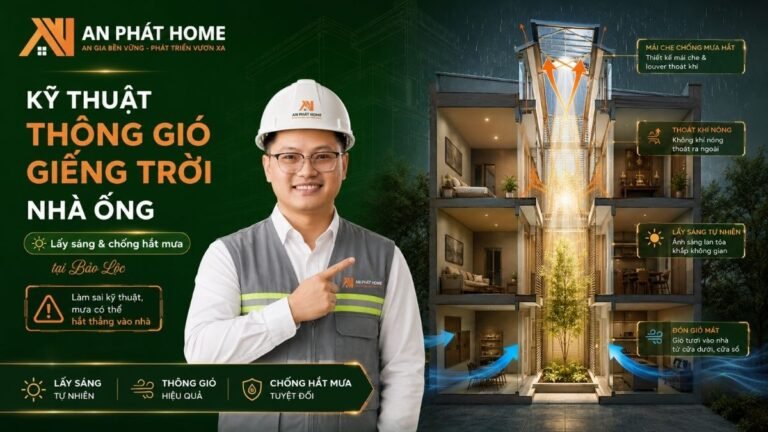 Kỹ thuật thông gió giếng trời nhà ống đúng chuẩn xây dựng