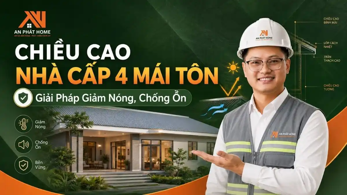 Chiều Cao Nhà Cấp 4 Mái Tôn_ Giải Pháp Giảm Nóng, Chống Ồn