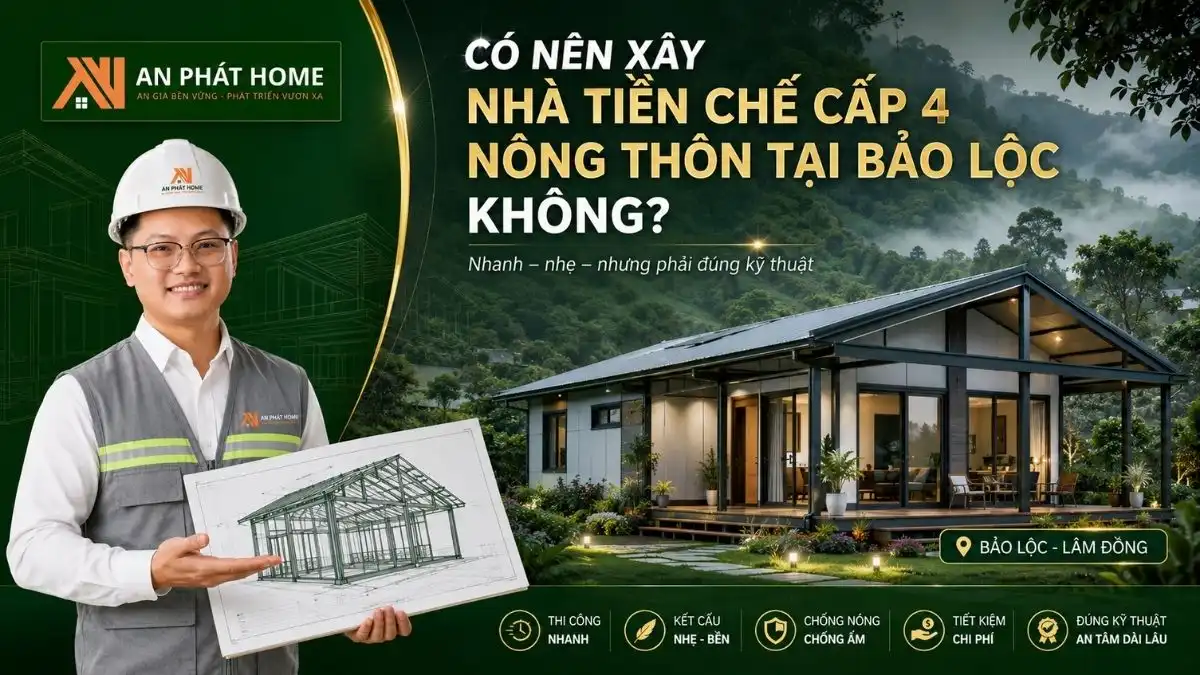 Có Nên Xây Nhà Tiền Chế Cấp 4 Nông Thôn Tại Bảo Lộc Không?