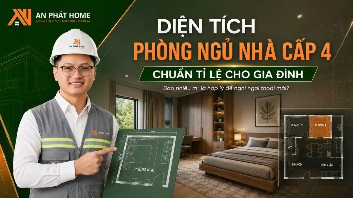 Diện Tích Phòng Ngủ Nhà Cấp 4 Chuẩn Tỉ Lệ Cho Gia Đình