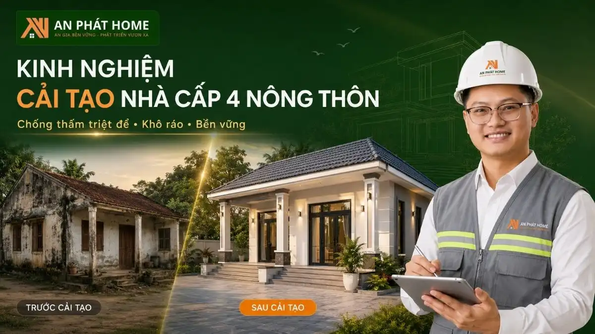 Kinh Nghiệm Cải Tạo Nhà Cấp 4 Nông Thôn Chống Thấm Triệt Để