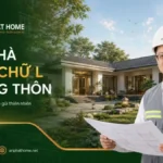 Mẫu Nhà Cấp 4 Chữ L Ở Nông Thôn Đẹp, Thoáng Gió Tự Nhiên