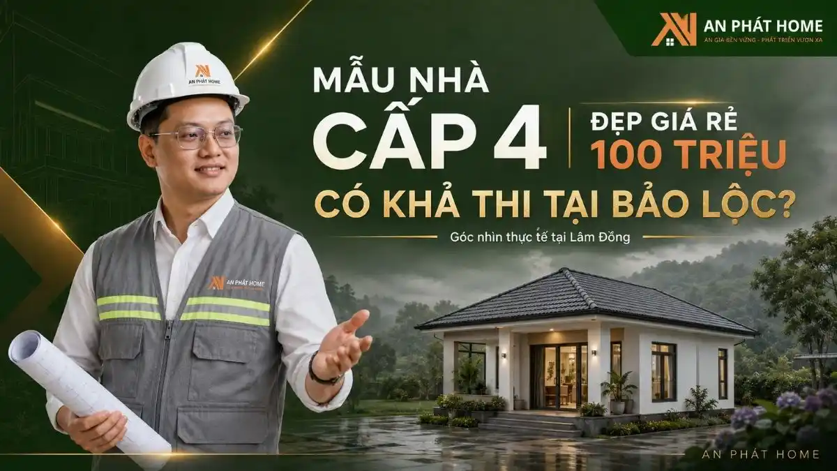 Mẫu Nhà Cấp 4 Đẹp Giá Rẻ 100 Triệu_ Có Khả Thi Tại Bảo Lộc