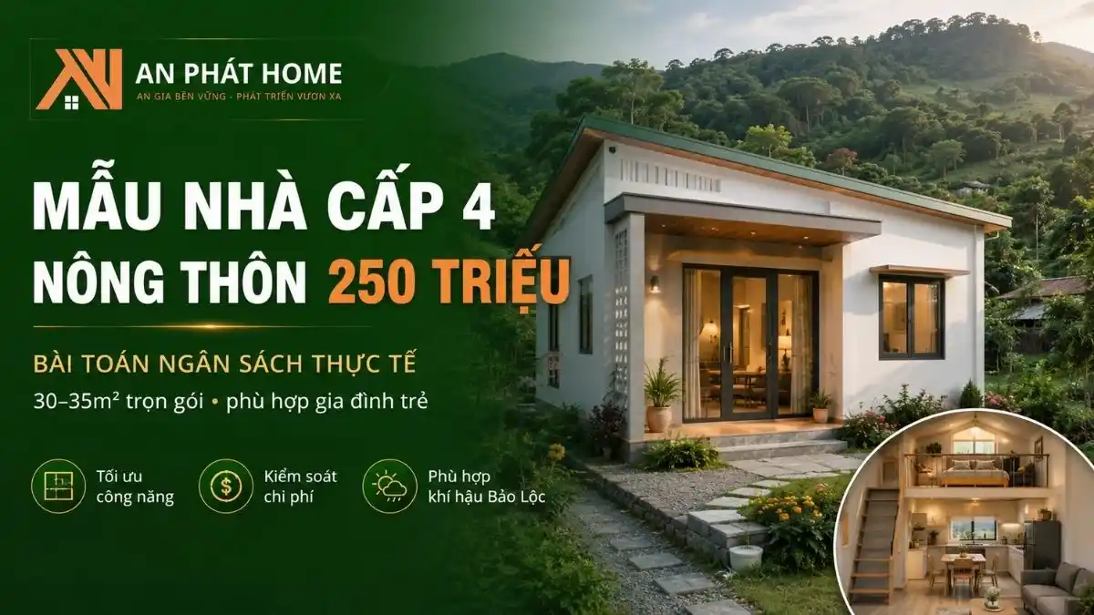 Mẫu Nhà Cấp 4 Nông Thôn 250 Triệu_ Bài Toán Ngân Sách Thực Tế