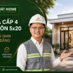 Mẫu Nhà Cấp 4 Nông Thôn 5x20 Tối Ưu Không Gian Mở Thoáng Đãng