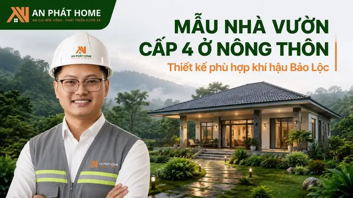 Mẫu Nhà Vườn Cấp 4 Ở Nông Thôn_ Thiết Kế Phù Hợp Khí Hậu Bảo Lộc
