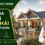 Mẫu nhà cấp 4 mái Thái ở nông thôn với thiết kế cao ráo, thoát nước tốt và phù hợp không gian sống gia đình