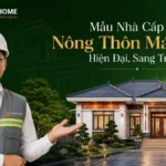 Mẫu nhà cấp 4 nông thôn mái nhật hiện đại và sang trọng