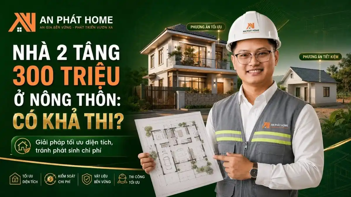 Nhà 2 Tầng 300 Triệu Ở Nông Thôn_ Mẫu Thiết Kế Tối Ưu Diện Tích