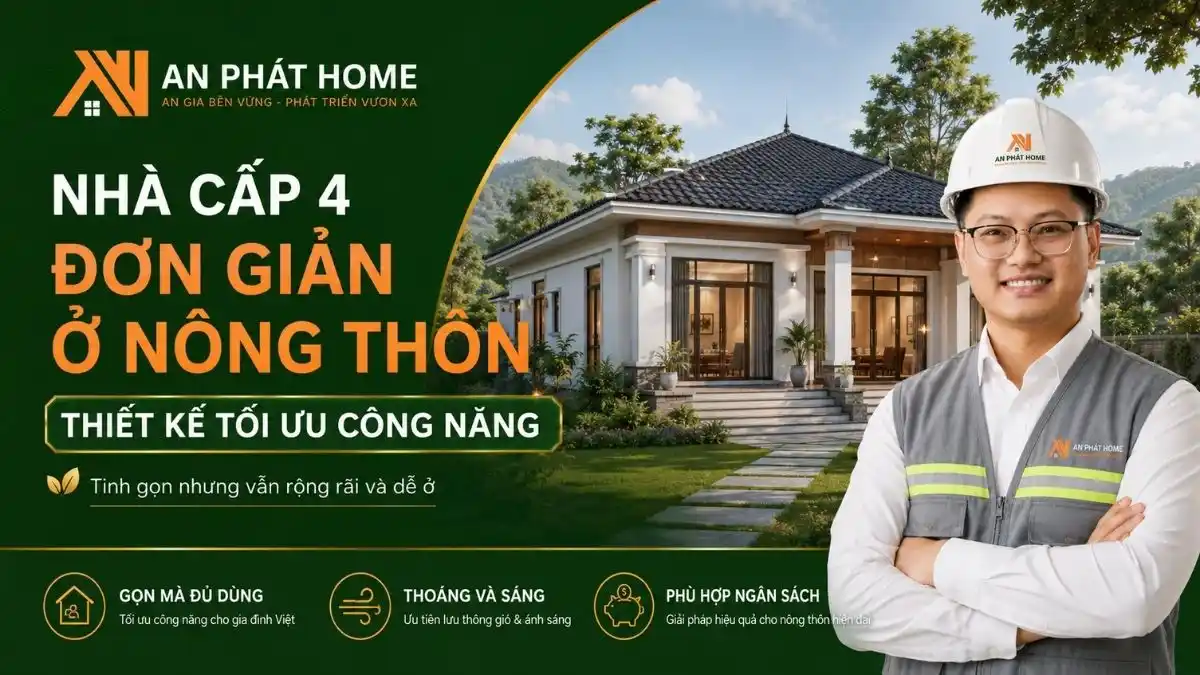 Nhà Cấp 4 Đơn Giản Ở Nông Thôn_ Thiết Kế Tối Ưu Công Năng