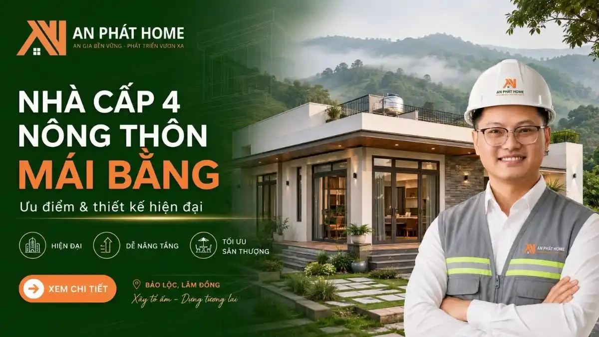 Nhà Cấp 4 Nông Thôn Mái Bằng_ Ưu Điểm & Thiết Kế Hiện Đại