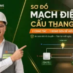 Sơ Đồ Mạch Điện Cầu Thang 2 Công Tắc 1 Bóng Đèn Dễ Hiểu
