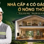 Thiết Kế Nhà Cấp 4 Có Gác Lửng Ở Nông Thôn Tối Ưu Công Năng