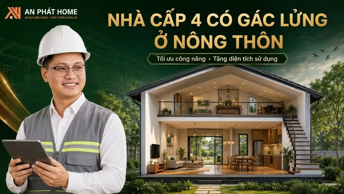 Thiết Kế Nhà Cấp 4 Có Gác Lửng Ở Nông Thôn Tối Ưu Công Năng