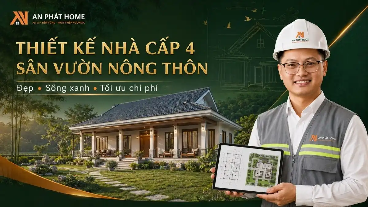 Thiết Kế Nhà Cấp 4 Sân Vườn Nông Thôn Đẹp, Tối Ưu Chi Phí