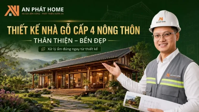 Thiết Kế Nhà Gỗ Cấp 4 Nông Thôn Thân Thiện, Bền Đẹp