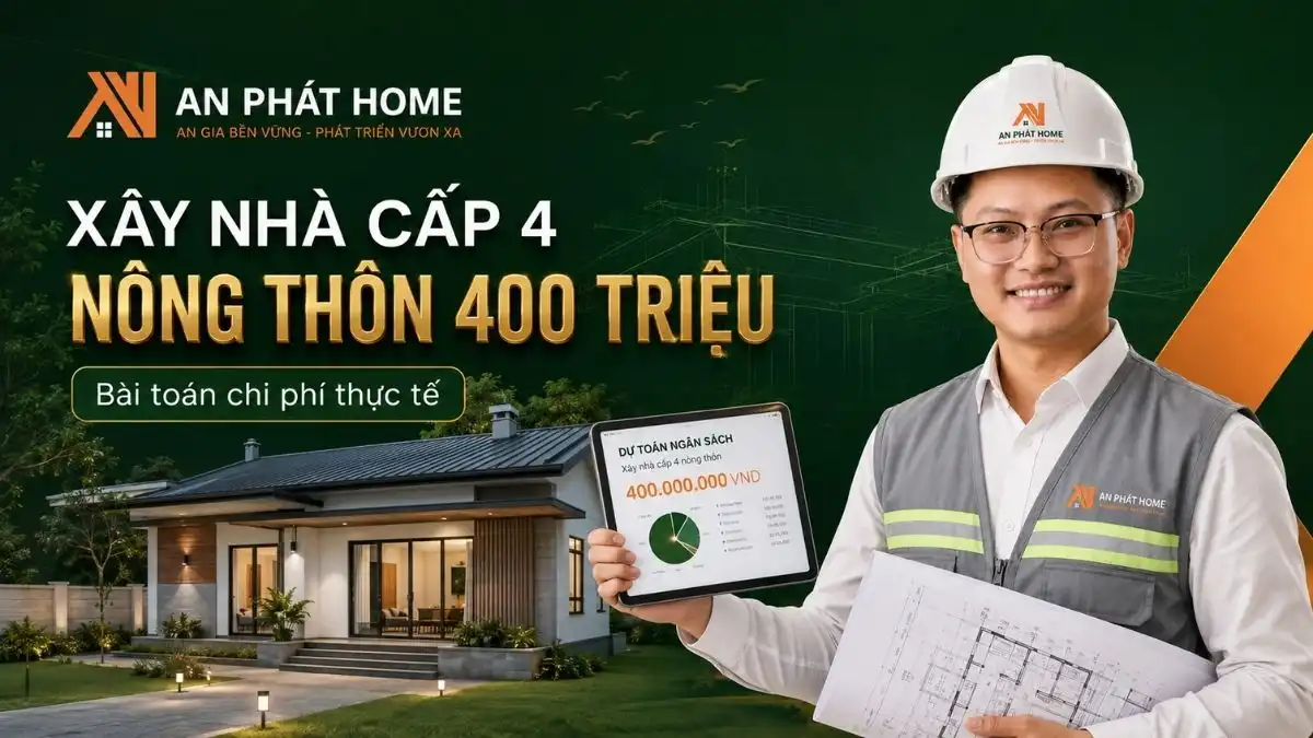 Xây Nhà Cấp 4 Nông Thôn 400 Triệu_ Bài Toán Chi Phí Thực Tế